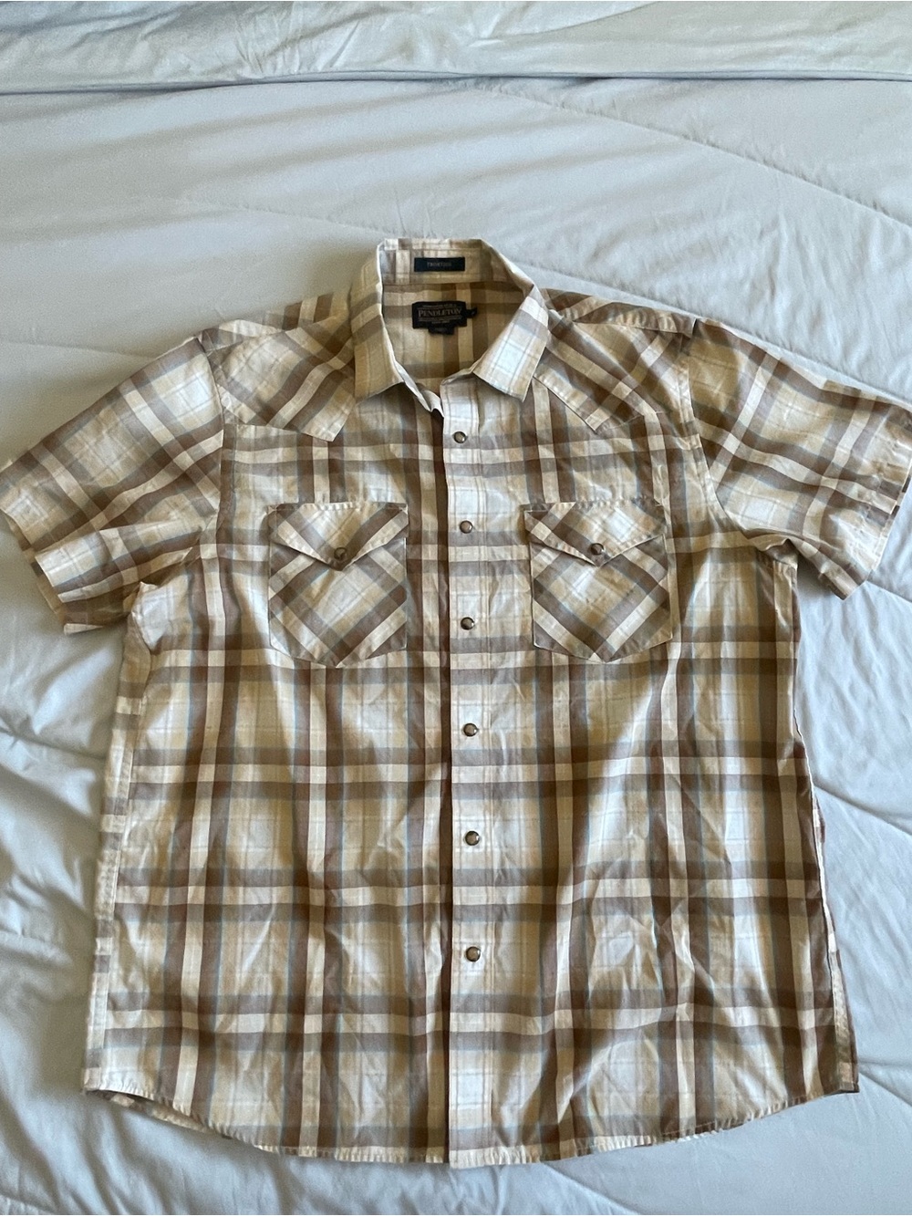 Vintage Pendleton Pearl Snap Short Sleeve Plaid Shirt